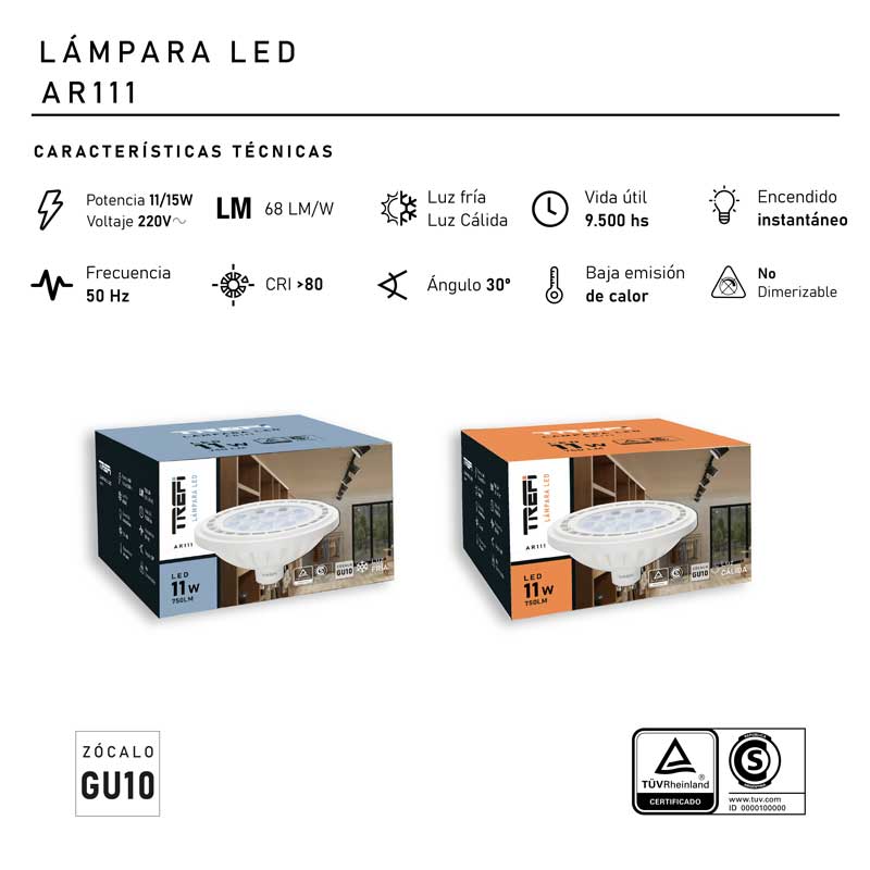 Lampara Led AR11 Fabricante