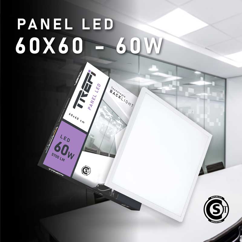 Panel LED de 60 x 60 cm 60 W