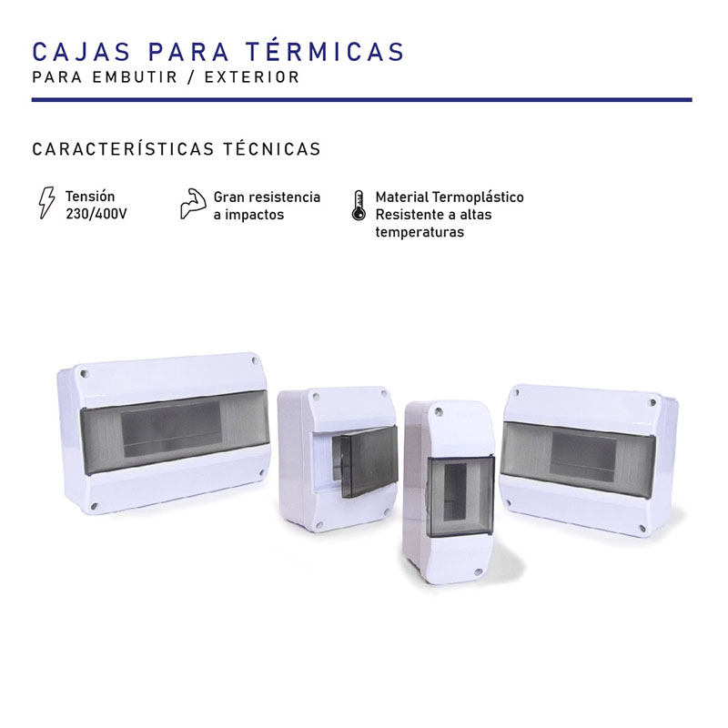 caja para termica 1 o 2 modulos fabricante