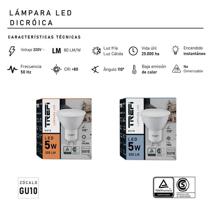 Lámpara Led Dicroica Fabricante