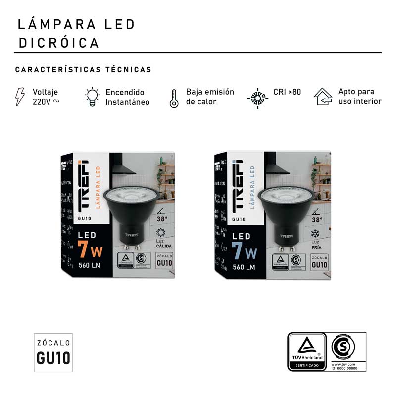 Lámpara Led Dicroica Fabricante